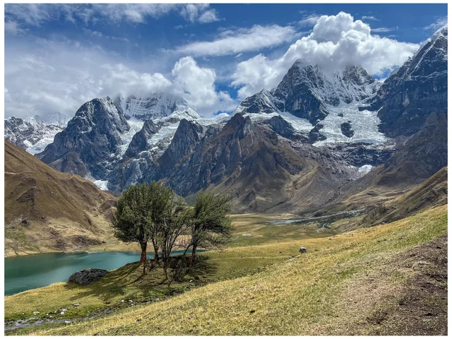 Hiker returning to Huaraz after a day of trekking in the Cordillera Blanca.